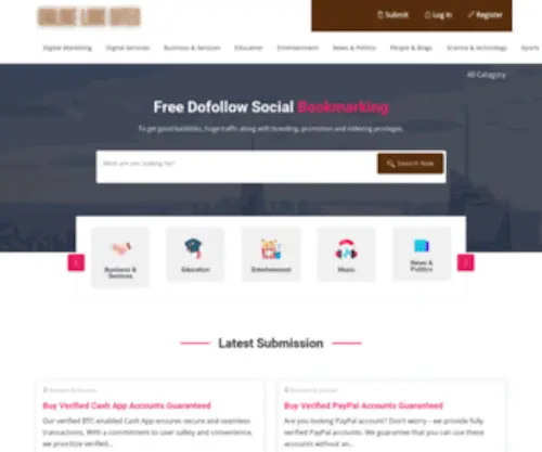 Onlinelinksites.com(Online Social Bookmarking Sites List) Screenshot