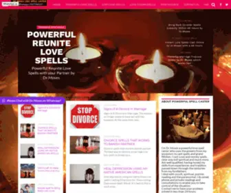 Onlinelovespells.net(Powerful Love Spells) Screenshot