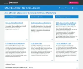 Onlinemarketing-Stellen.ch(Alle offenen Stellen der Schweiz im Online) Screenshot