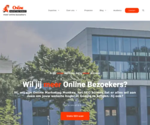Onlinemarketingmonkey.be(Online Marketing voor online succes) Screenshot