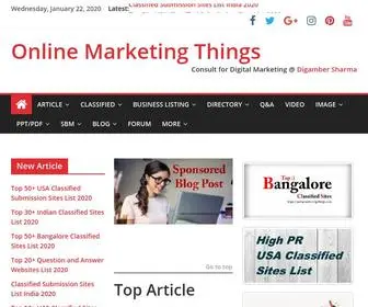 Onlinemarketingthings.com(Online Marketing Things) Screenshot