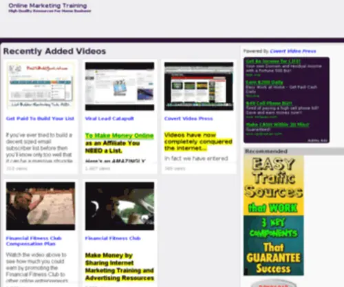 Onlinemarketingtraining.co(Online Marketing Training) Screenshot