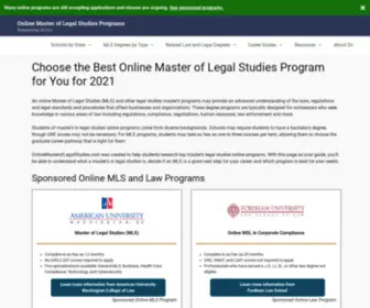 Onlinemasteroflegalstudies.com(Find 2023's Best Online Master of Legal Studies Programs) Screenshot