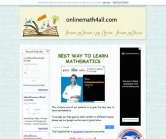 Onlinemath4ALL.com(Best Way to Learn Mathematics) Screenshot