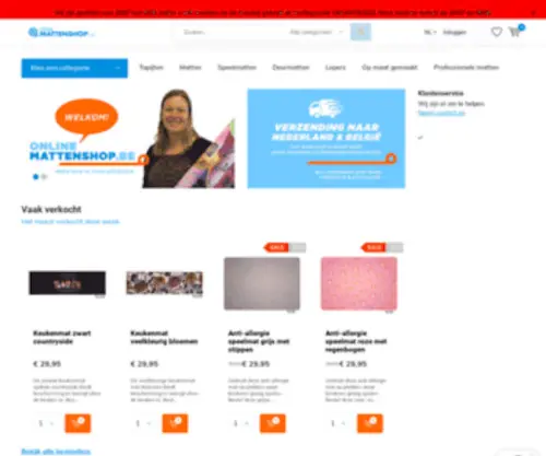 Onlinemattenshop.be(De mooiste matten voor bedrijven vindt u hier bij ons) Screenshot