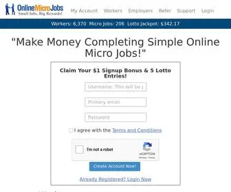 Onlinemicrojobs.com(Online Micro Jobs) Screenshot