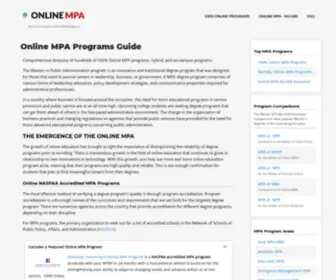 Onlinempa.com(2021 Online MPA Programs Guide) Screenshot