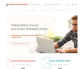 Onlinenotarycourse.com(Online Notary Course for California) Screenshot