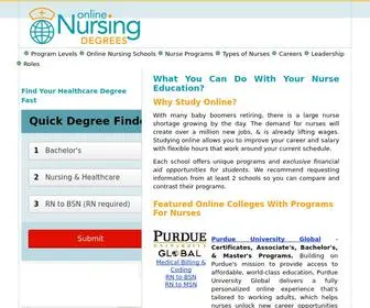 Onlinenursingdegrees.org(Online Nursing Degrees) Screenshot