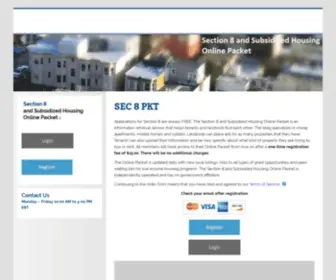 Onlinepacket.org(The Section 8 and Subsidized Housing Online Packet) Screenshot