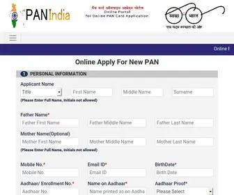 Onlinepanseva.in(Online PAN Application) Screenshot