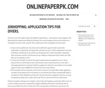 Onlinepaperpk.com(Application Tips for Divers) Screenshot