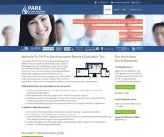 Onlinepare.net(Practice Assessment Record and Evaluation) Screenshot