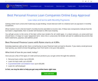 Onlinepersonalfinance.com(Best Online Personal Finance Loan Company 2021) Screenshot