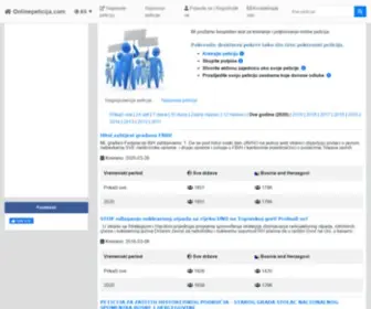 Onlinepeticija.com(Online peticije) Screenshot