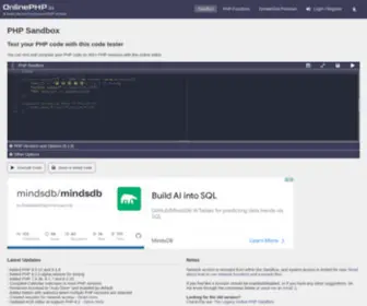 Onlinephp.io(PHP Sandbox) Screenshot