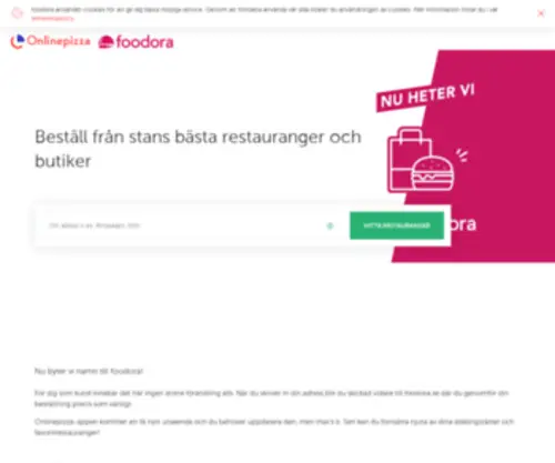 Onlinepizza.se(Pizza hemkörning) Screenshot