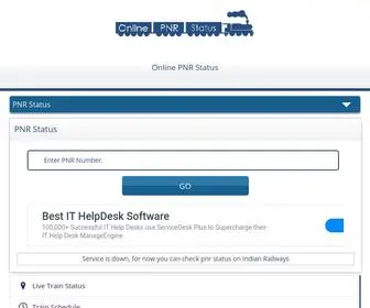Onlinepnrstatus.in(Online PNR Status) Screenshot
