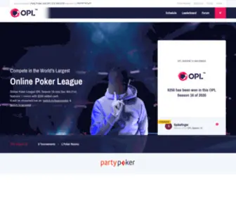 Onlinepokerleague.com Screenshot
