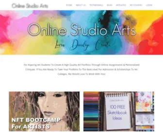 Onlineportfolioprep.com(Online Studio Arts Fine Art & Digital Arts Courses) Screenshot