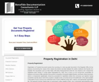Onlinepropertyregistration.com(Property Registration in Delhi) Screenshot