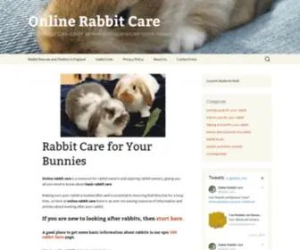 Onlinerabbitcare.com(Online rabbit care) Screenshot