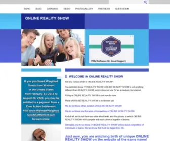Onlinerealityshow.com(ONLINE REALITY SHOW) Screenshot