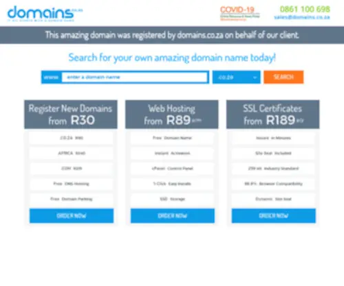Onlineretailmanagement.com(Domain registered on behalf of our client by domains.co.za) Screenshot