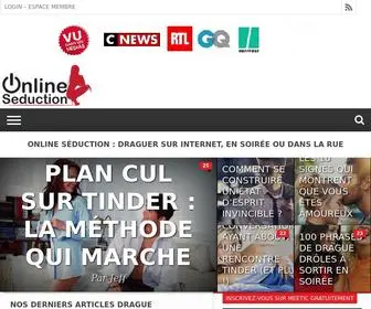 Onlineseduction.fr(Conseils pour apprendre comment draguer une fille. Séduire et draguer sur internet ou dans la rue) Screenshot