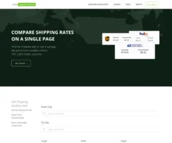 Onlineshippingcalculator.com(Calculate and Compare Shipping for UPS) Screenshot