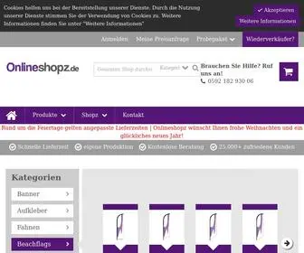 Onlineshopz.de(Beachflags) Screenshot