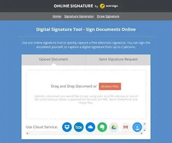 Onlinesignature.com(Sign Documents Online) Screenshot