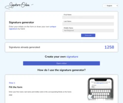 Onlinesignatures.net(Free Online Signature Generator) Screenshot