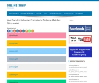 Onlinesinif.az(Yeni Qəbul imtahanları Formatında Dinləmə Mətnləri Nümunələri) Screenshot