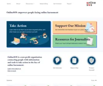 Onlinesos.org(Online Harassment Resources and Information) Screenshot