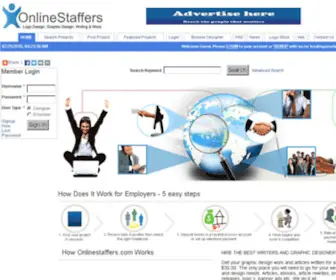 Onlinestaffers.com("graphic designers) Screenshot