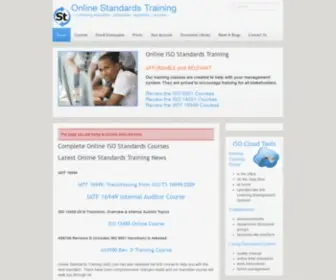 Onlinestandardstraining.com(Online ISO Standards Training 9001) Screenshot