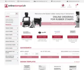 Onlinestempel.ch(Stempel online gestalten und bestellen) Screenshot