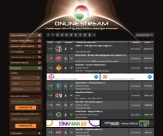 Onlinestream.hu(A legtöbb magyar rádió és TV egy helyen) Screenshot