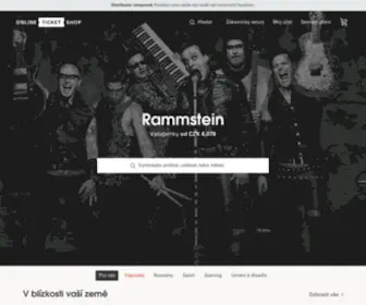 Onlineticketshop.cz(Vstupenky na koncerty a vstupenky na fotbal) Screenshot