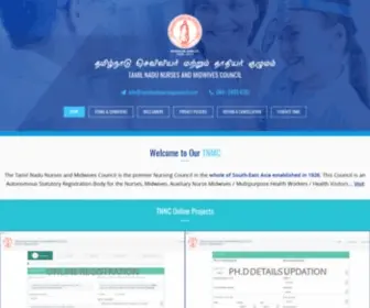 Onlinetnnmc.org(Tamil Nadu Nurses and Midwives Council) Screenshot