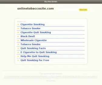 Onlinetobaccosite.com(Online Tobacco Shop cigars and cigarettes online at a reasonable price Duty Free Tobacco Shop) Screenshot