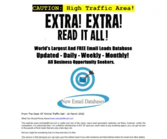 Onlinetrafficnet.com(World's Largest Email Leads Database) Screenshot