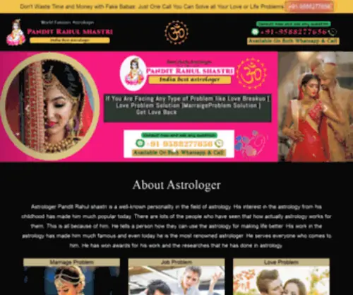 Onlinetrustableastrologer.com(Pandit Rahul shastri) Screenshot