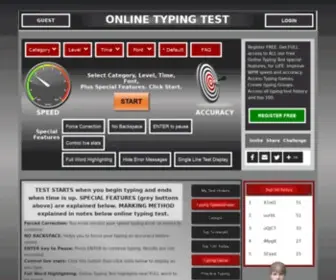 Onlinetypingtest.net(Online Typing Test) Screenshot