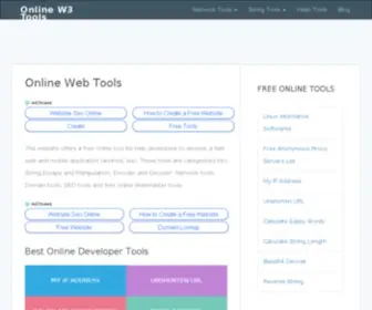 Onlinew3Tools.com(Free Online Web Tools for Developers) Screenshot