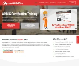 Onlinewhmis.ca(Canada's Trusted and Recognized Online WHMIS Training) Screenshot