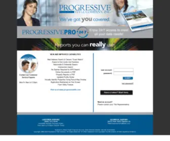 Onlinewithprogressivetitle.com(Progressive title company) Screenshot