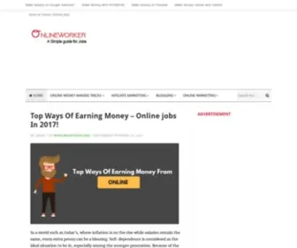 Onlineworker.in(A Guide for Online Jobs) Screenshot