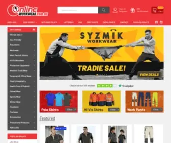 Onlineworkwear.com.au(Online Workwear Done Right! Top Brands) Screenshot